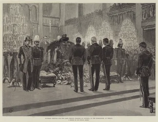 Servicio fúnebre del difunto Príncipe Carlos de Prusia, en la Domkirche, en Berlín